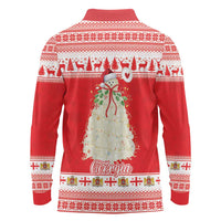 Georgia Christmas Chichilaki Long Sleeve Polo Shirt Celebrate Georgian Tradition - Wonder Print Shop