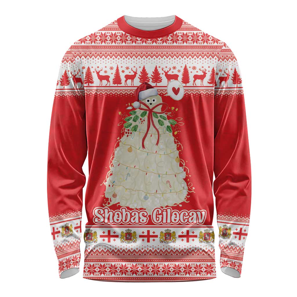 Georgia Christmas Chichilaki Long Sleeve Shirt Celebrate Georgian Tradition - Wonder Print Shop