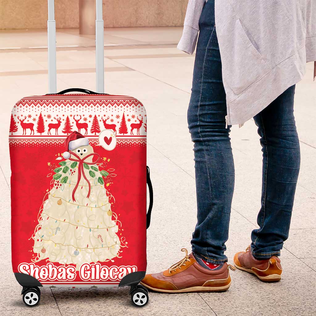 Georgia Christmas Chichilaki Luggage Cover Celebrate Georgian Tradition - Wonder Print Shop