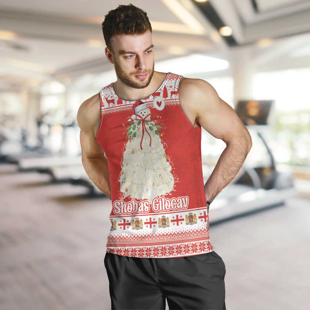 Georgia Christmas Chichilaki Men Tank Top Celebrate Georgian Tradition - Wonder Print Shop