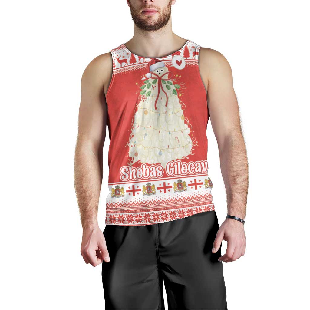 Georgia Christmas Chichilaki Men Tank Top Celebrate Georgian Tradition - Wonder Print Shop