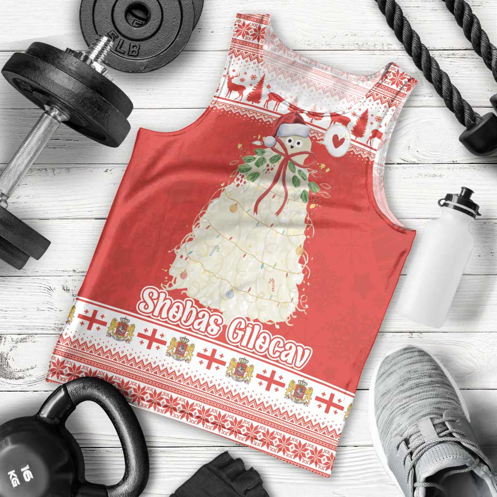 Georgia Christmas Chichilaki Men Tank Top Celebrate Georgian Tradition - Wonder Print Shop