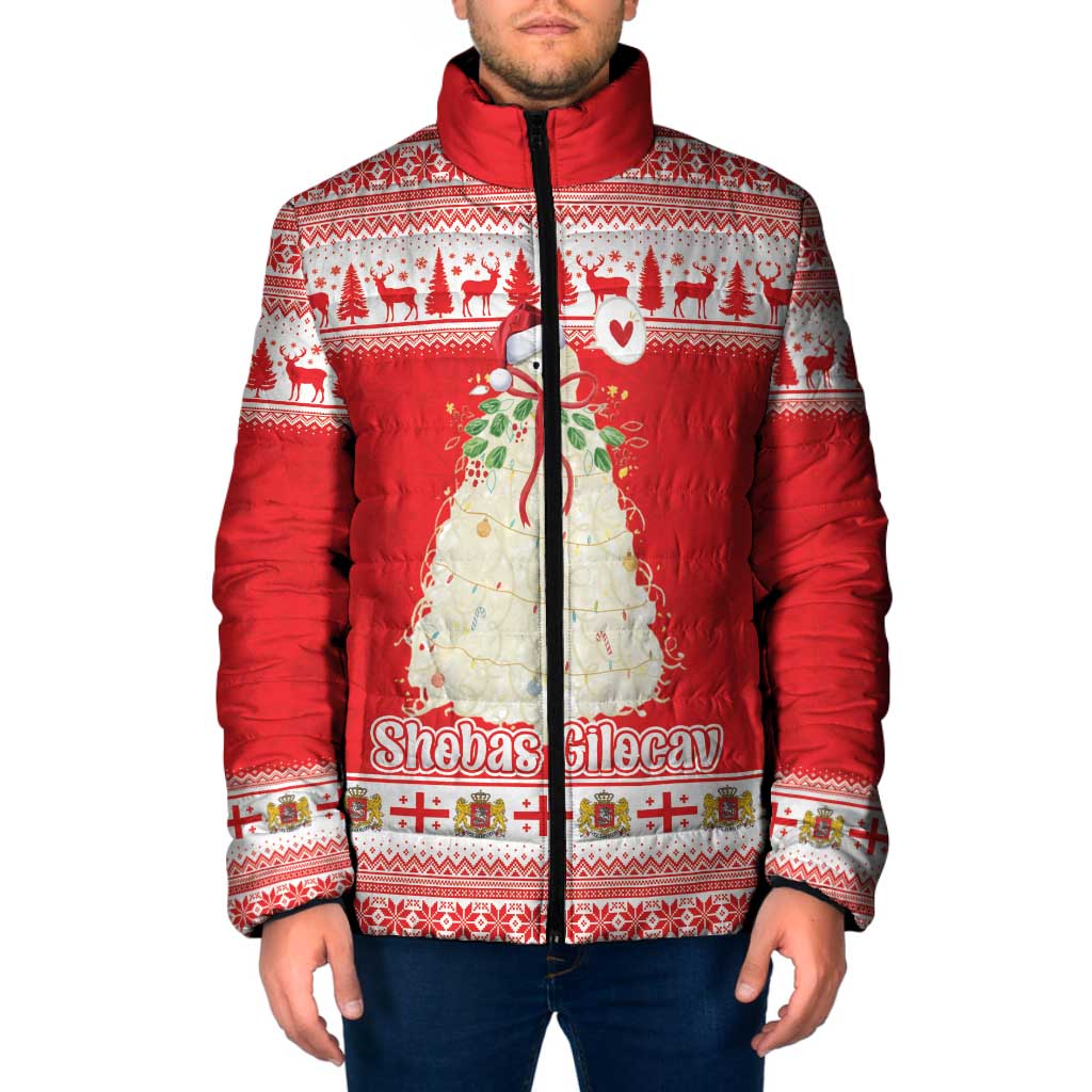 Georgia Christmas Chichilaki Padded Jacket Celebrate Georgian Tradition - Wonder Print Shop