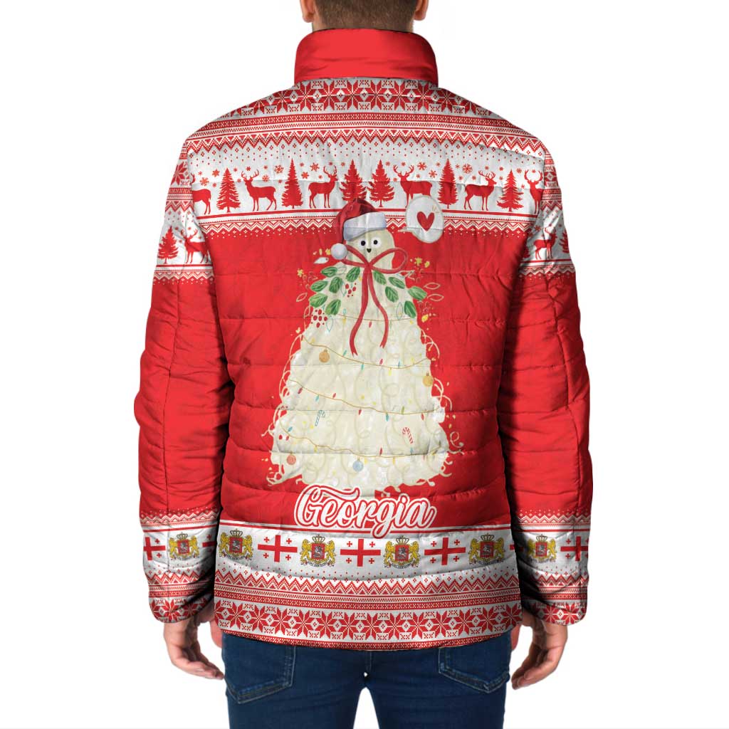 Georgia Christmas Chichilaki Padded Jacket Celebrate Georgian Tradition - Wonder Print Shop