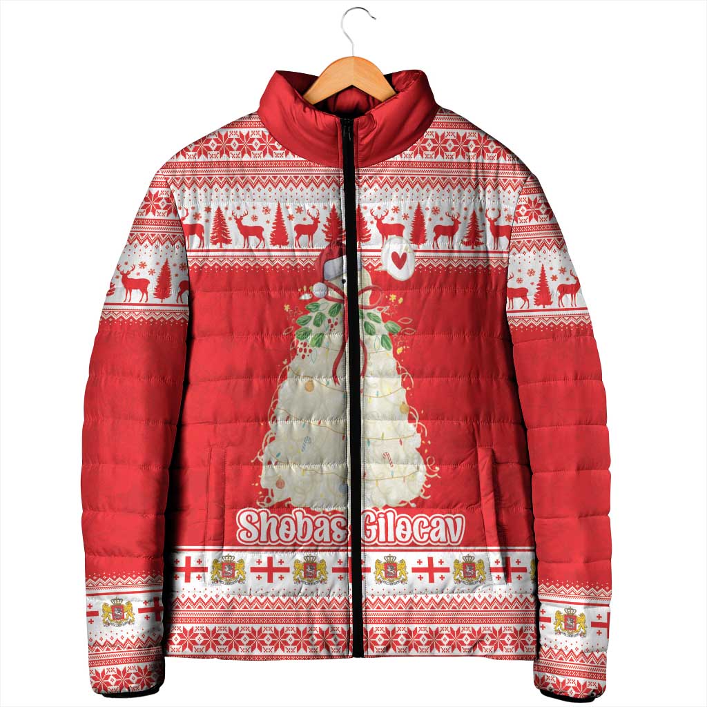 Georgia Christmas Chichilaki Padded Jacket Celebrate Georgian Tradition - Wonder Print Shop