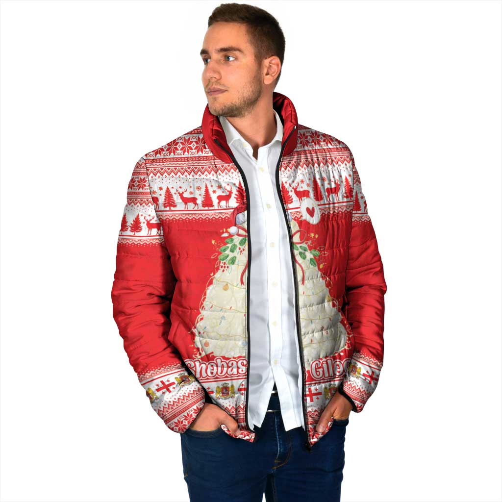 Georgia Christmas Chichilaki Padded Jacket Celebrate Georgian Tradition - Wonder Print Shop