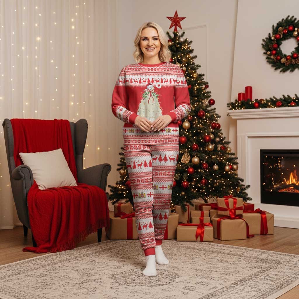 Georgia Christmas Chichilaki Christmas Pajama Set Celebrate Georgian Tradition - Wonder Print Shop