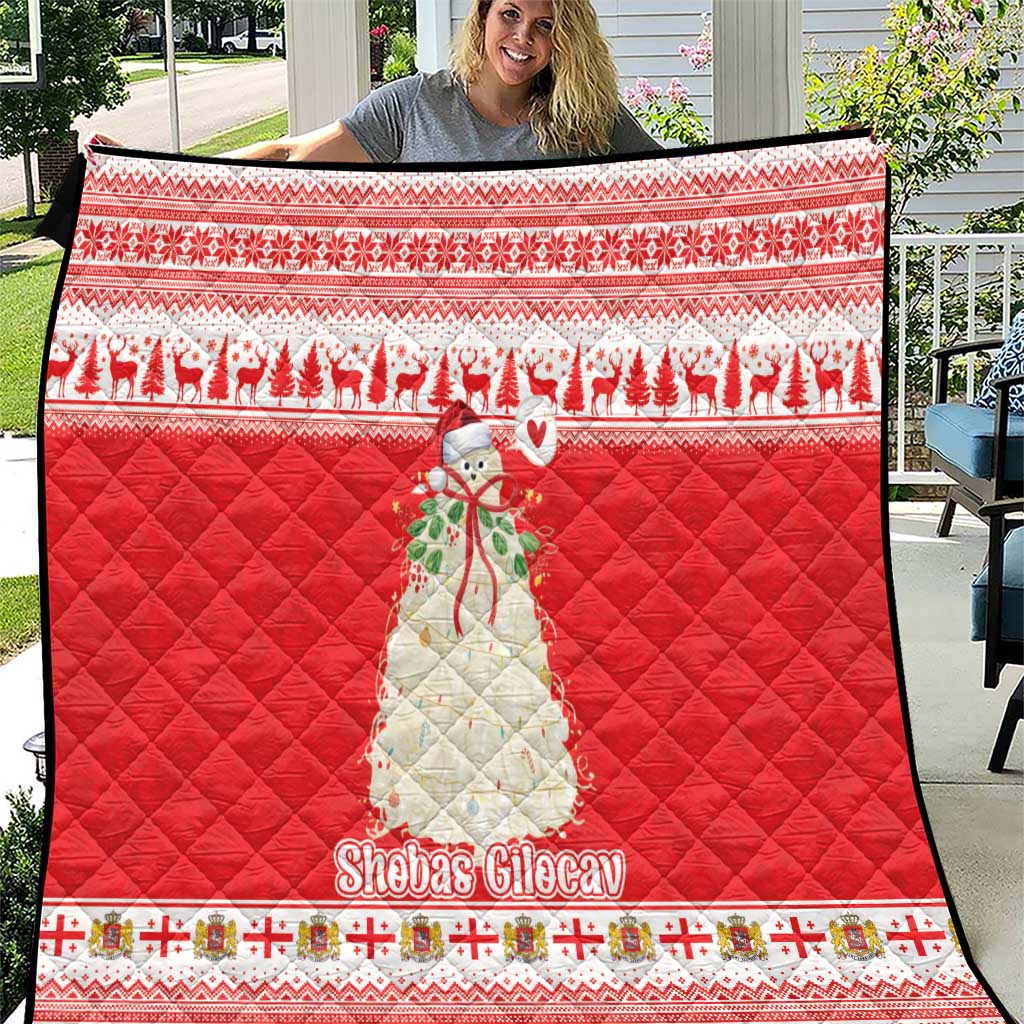 Georgia Christmas Chichilaki Quilt Celebrate Georgian Tradition - Wonder Print Shop