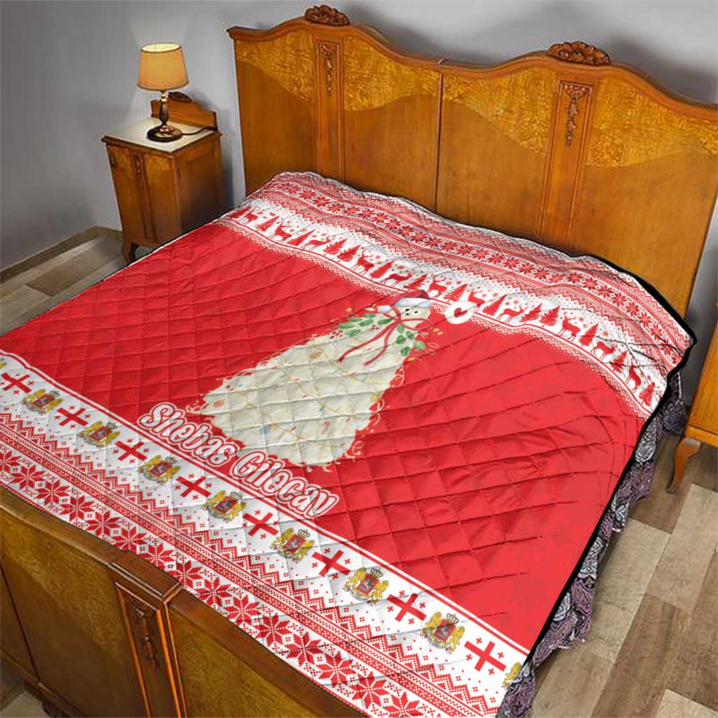 Georgia Christmas Chichilaki Quilt Celebrate Georgian Tradition - Wonder Print Shop