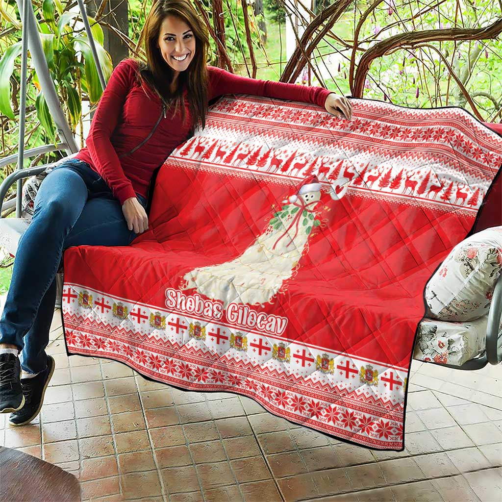 Georgia Christmas Chichilaki Quilt Celebrate Georgian Tradition - Wonder Print Shop