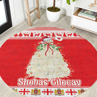 Georgia Christmas Chichilaki Round Carpet Celebrate Georgian Tradition - Wonder Print Shop