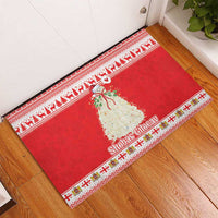 Georgia Christmas Chichilaki Rubber Doormat Celebrate Georgian Tradition - Wonder Print Shop