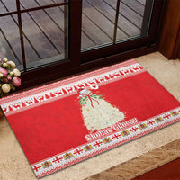 Georgia Christmas Chichilaki Rubber Doormat Celebrate Georgian Tradition - Wonder Print Shop