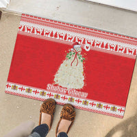 Georgia Christmas Chichilaki Rubber Doormat Celebrate Georgian Tradition - Wonder Print Shop