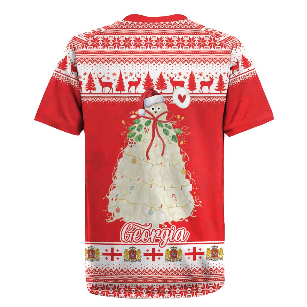 Georgia Christmas Chichilaki Rugby Jersey Celebrate Georgian Tradition - Wonder Print Shop