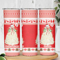 Georgia Christmas Chichilaki Skinny Tumbler Celebrate Georgian Tradition - Wonder Print Shop