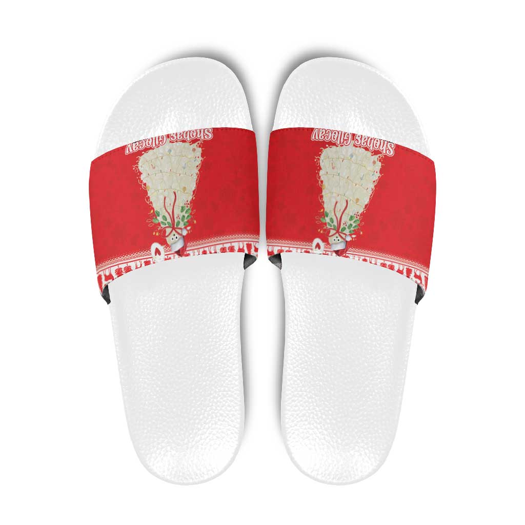 Georgia Christmas Chichilaki Slide Sandals Celebrate Georgian Tradition - Wonder Print Shop