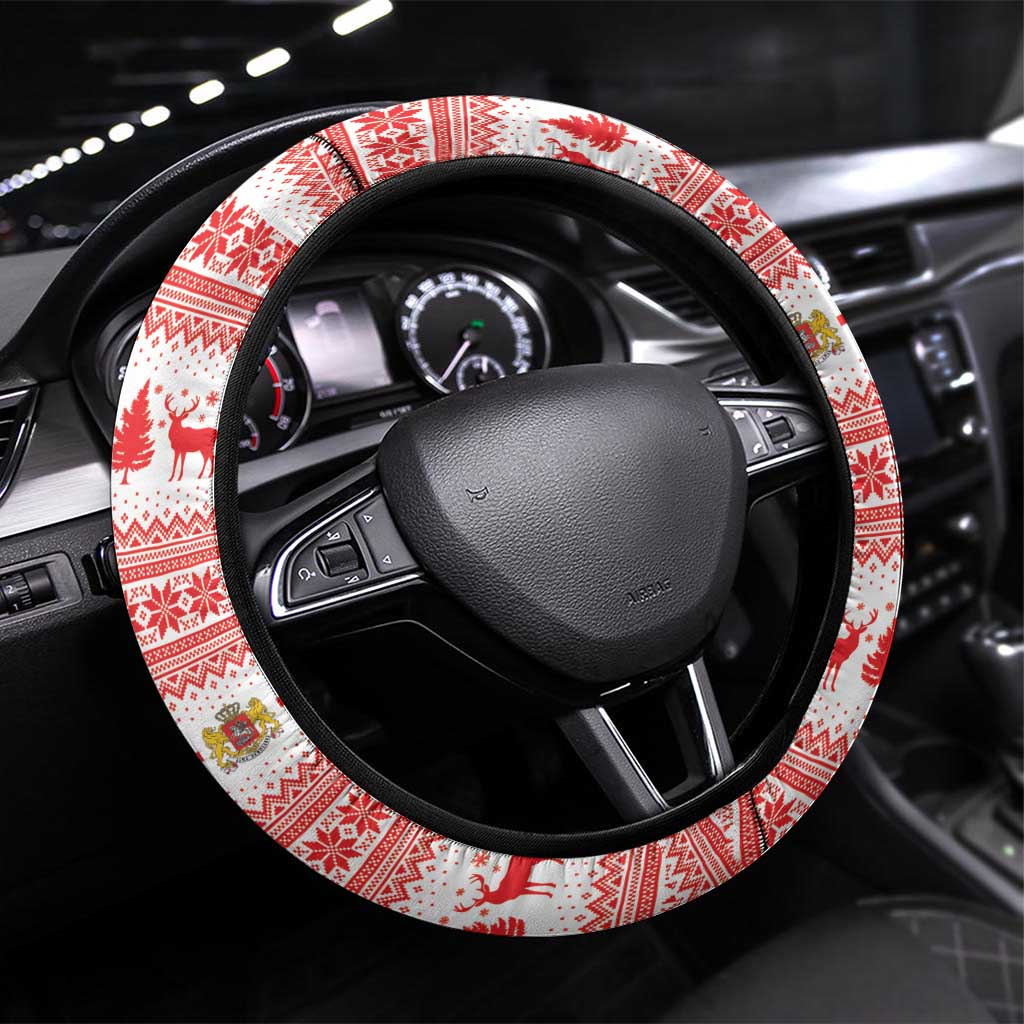 Georgia Christmas Chichilaki Steering Wheel Cover Celebrate Georgian Tradition - Wonder Print Shop