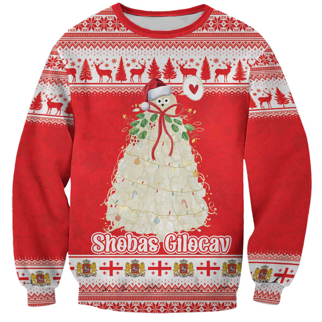 Georgia Christmas Chichilaki Sweatshirt Celebrate Georgian Tradition - Wonder Print Shop