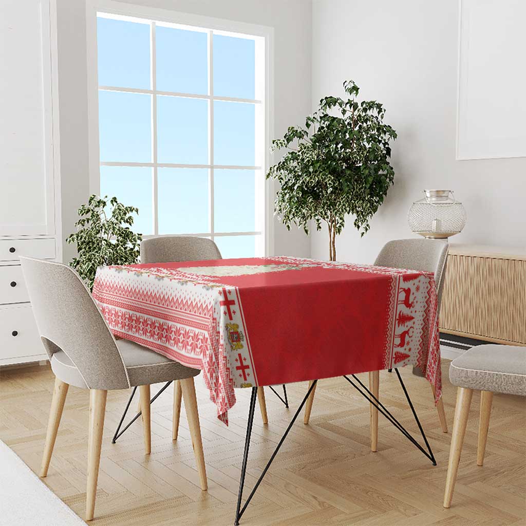 Georgia Christmas Chichilaki Tablecloth Celebrate Georgian Tradition - Wonder Print Shop