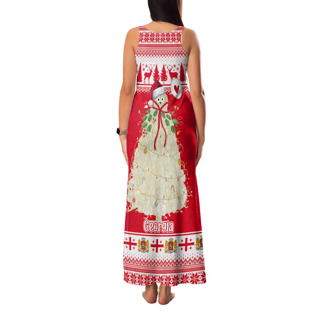Georgia Christmas Chichilaki Tank Maxi Dress Celebrate Georgian Tradition - Wonder Print Shop
