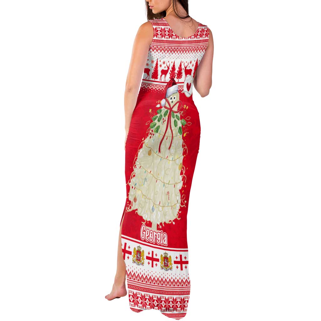 Georgia Christmas Chichilaki Tank Maxi Dress Celebrate Georgian Tradition - Wonder Print Shop
