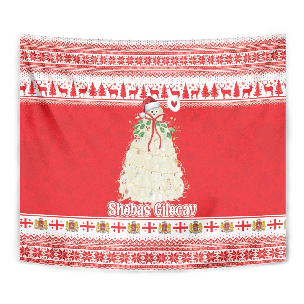 Georgia Christmas Chichilaki Tapestry Celebrate Georgian Tradition - Wonder Print Shop