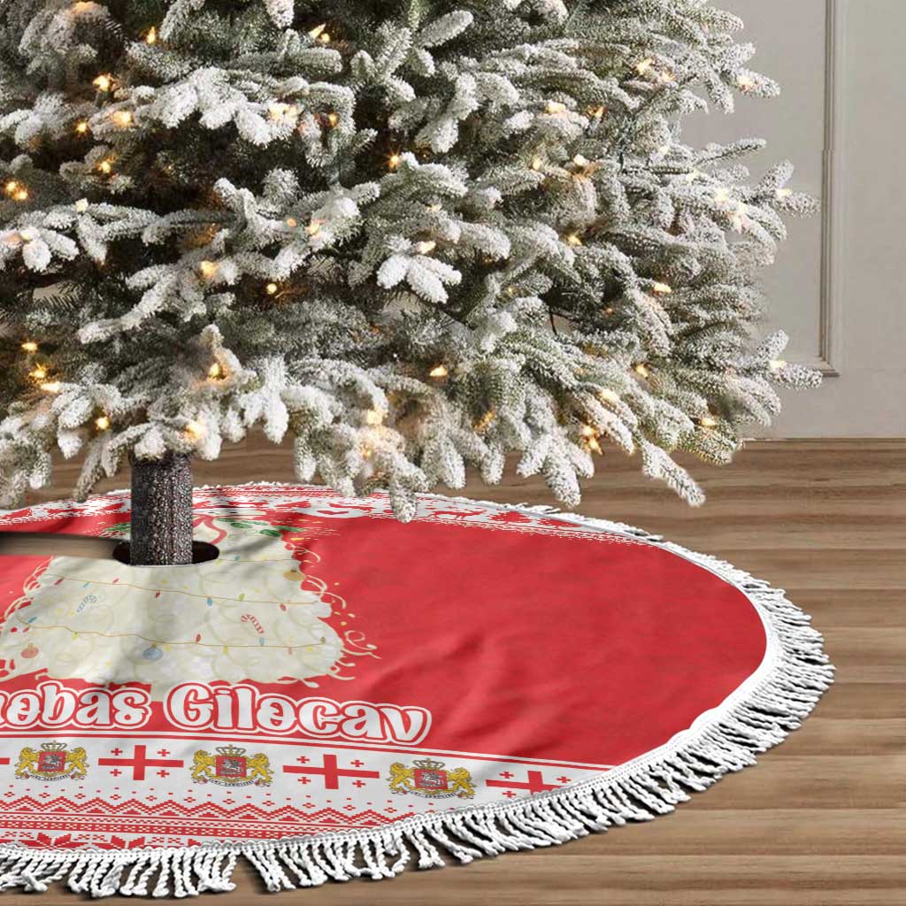 Georgia Christmas Chichilaki Tree Skirt Celebrate Georgian Tradition - Wonder Print Shop