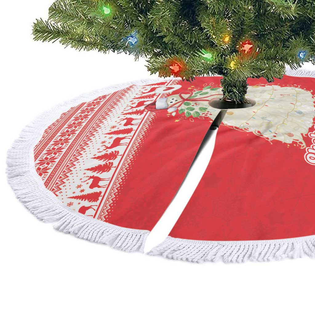Georgia Christmas Chichilaki Tree Skirt Celebrate Georgian Tradition - Wonder Print Shop
