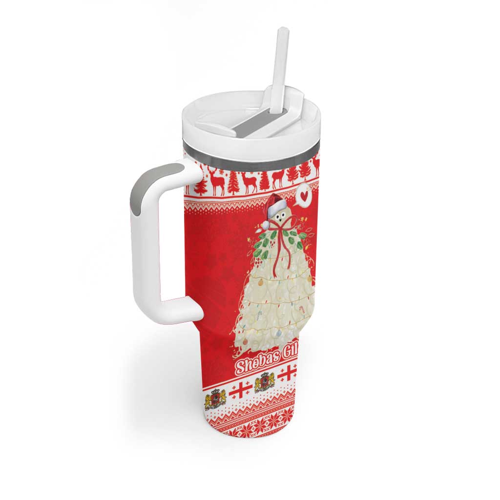 Georgia Christmas Chichilaki Tumbler With Handle Celebrate Georgian Tradition - Wonder Print Shop