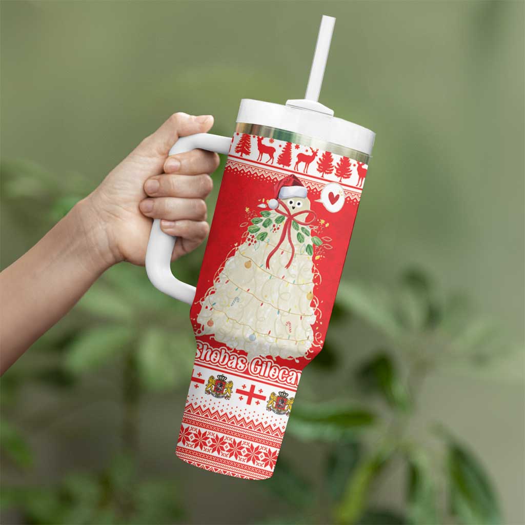 Georgia Christmas Chichilaki Tumbler With Handle Celebrate Georgian Tradition - Wonder Print Shop