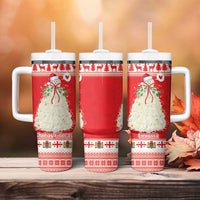 Georgia Christmas Chichilaki Tumbler With Handle Celebrate Georgian Tradition - Wonder Print Shop
