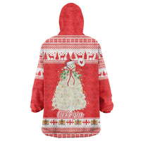 Georgia Christmas Chichilaki Wearable Blanket Hoodie Celebrate Georgian Tradition - Wonder Print Shop