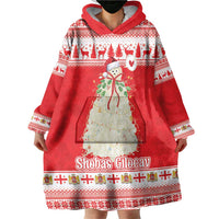 Georgia Christmas Chichilaki Wearable Blanket Hoodie Celebrate Georgian Tradition - Wonder Print Shop
