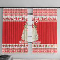 Georgia Christmas Chichilaki Window Curtain Celebrate Georgian Tradition - Wonder Print Shop