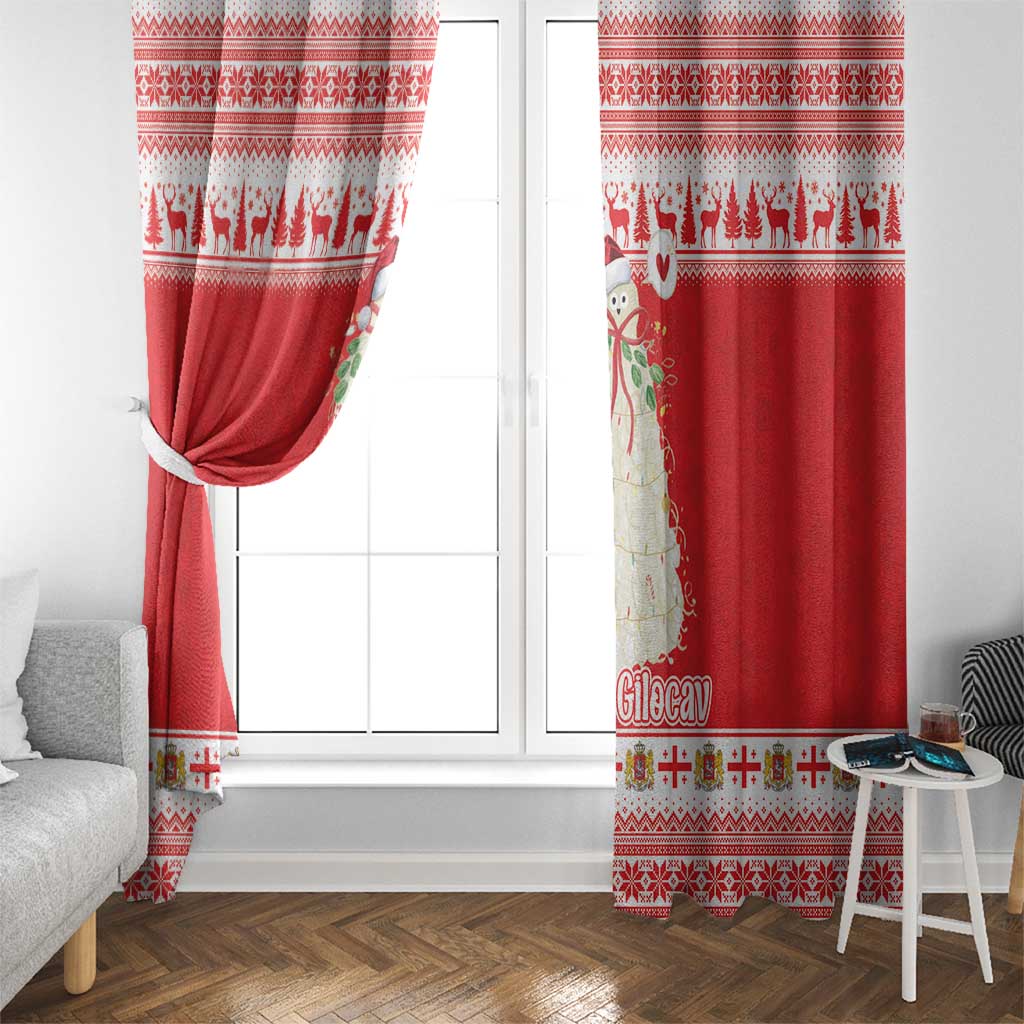 Georgia Christmas Chichilaki Window Curtain Celebrate Georgian Tradition - Wonder Print Shop