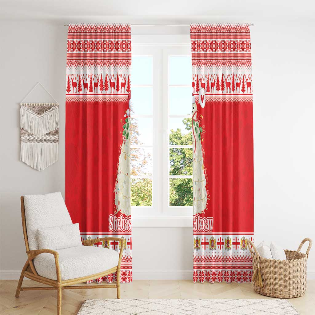 Georgia Christmas Chichilaki Window Curtain Celebrate Georgian Tradition - Wonder Print Shop