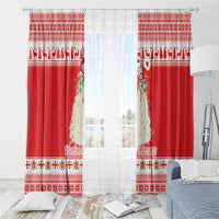 Georgia Christmas Chichilaki Window Curtain Celebrate Georgian Tradition - Wonder Print Shop
