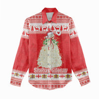 Georgia Christmas Chichilaki Women Casual Shirt Celebrate Georgian Tradition - Wonder Print Shop