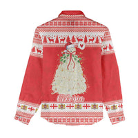 Georgia Christmas Chichilaki Women Casual Shirt Celebrate Georgian Tradition - Wonder Print Shop