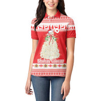 Georgia Christmas Chichilaki Women Polo Shirt Celebrate Georgian Tradition - Wonder Print Shop