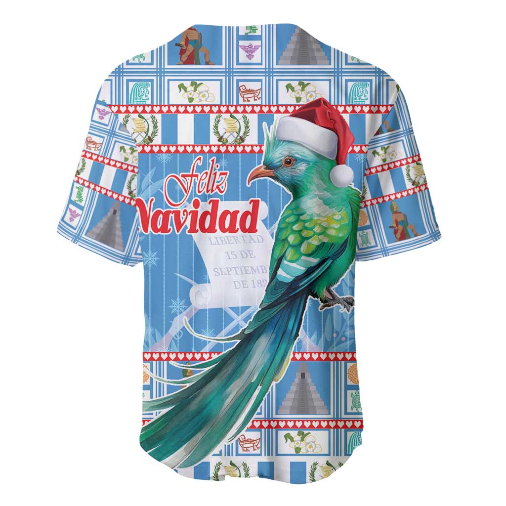 Guatemala Christmas Baseball Jersey Resplendent Queztal Libre Crezca Fecundo - Wonder Print Shop