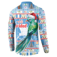Guatemala Christmas Button Sweatshirt Resplendent Queztal Libre Crezca Fecundo - Wonder Print Shop