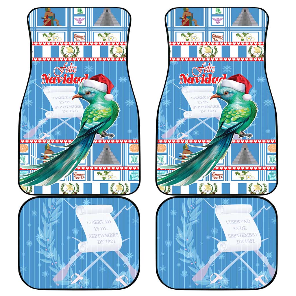 Guatemala Christmas Car Mats Resplendent Queztal Libre Crezca Fecundo - Wonder Print Shop