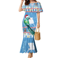 Guatemala Christmas Family Matching Mermaid Dress and Hawaiian Shirt Resplendent Queztal Libre Crezca Fecundo - Wonder Print Shop
