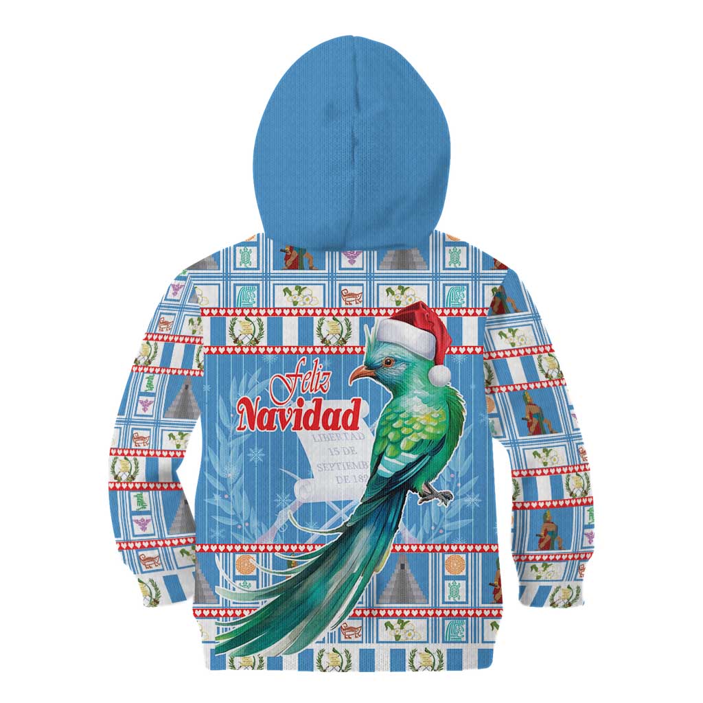 Guatemala Christmas Kid Hoodie Resplendent Queztal Libre Crezca Fecundo - Wonder Print Shop