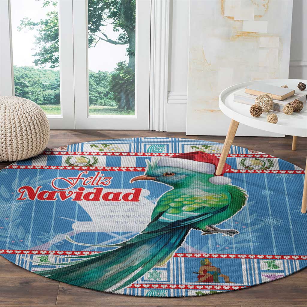 Guatemala Christmas Round Carpet Resplendent Queztal Libre Crezca Fecundo