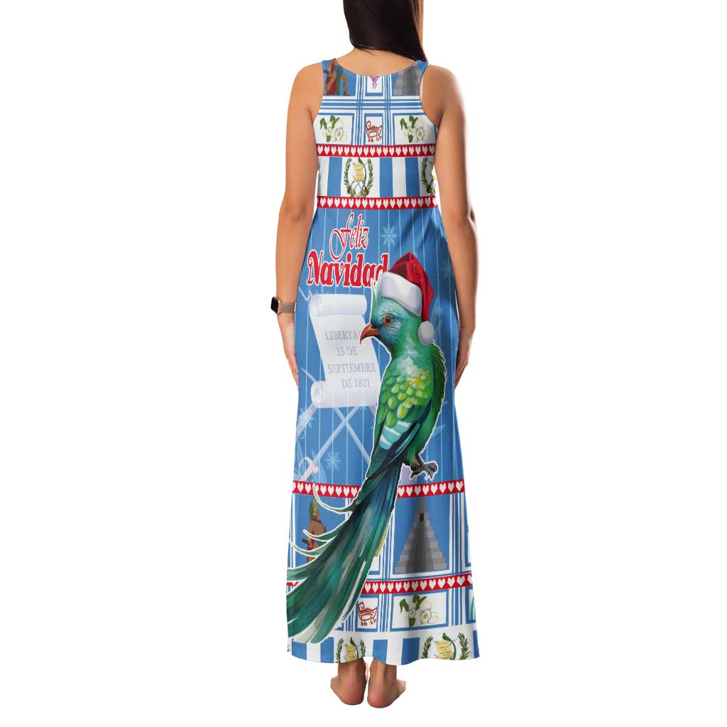 Guatemala Christmas Tank Maxi Dress Resplendent Queztal Libre Crezca Fecundo - Wonder Print Shop