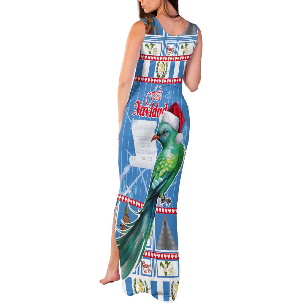 Guatemala Christmas Tank Maxi Dress Resplendent Queztal Libre Crezca Fecundo - Wonder Print Shop