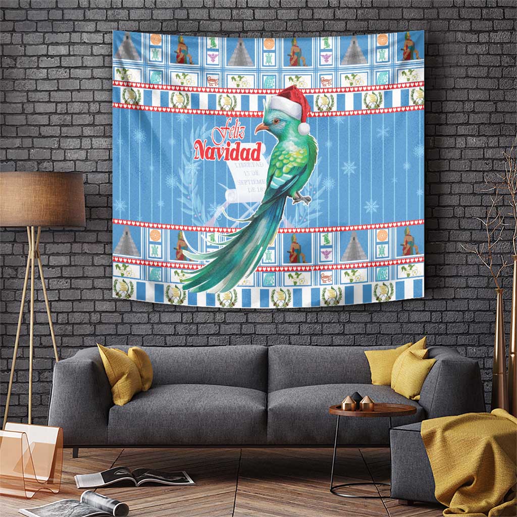 Guatemala Christmas Tapestry Resplendent Queztal Libre Crezca Fecundo - Wonder Print Shop